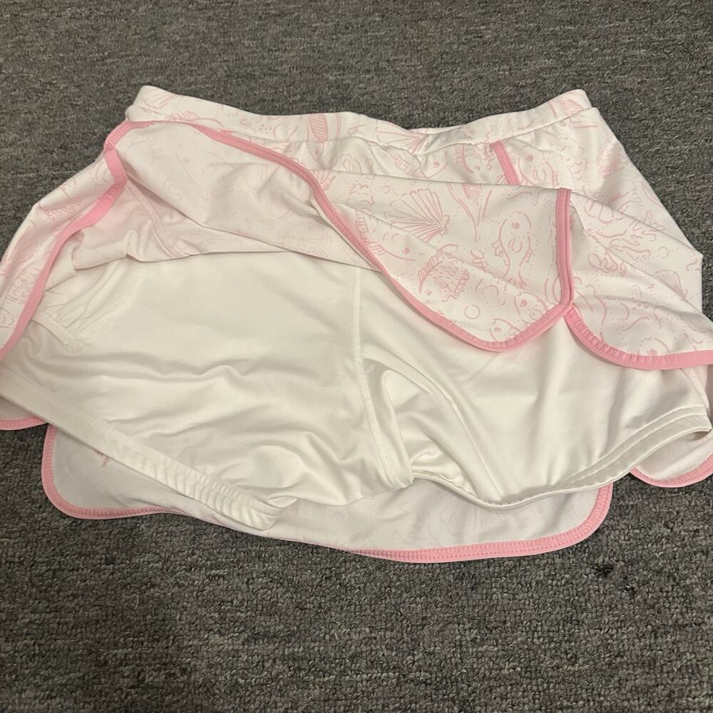 lilly pulitzer swim skort Nautical Shells Fish Pink White Size XL - Picture 4 of 4